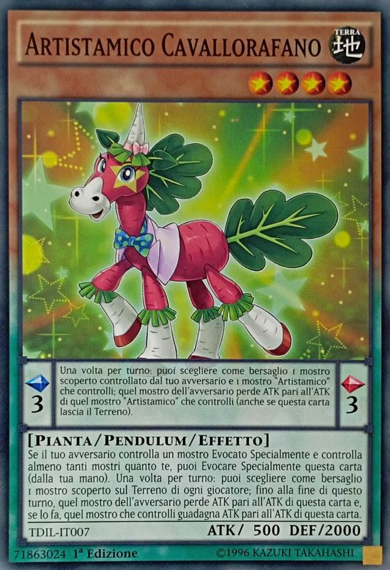 Carta YUGIOH-Artistamico Cavallorafano-TDIL-IT007-ITA-EX-Common 1.Ed