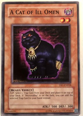 Carta YUGIOH-A Cat of Ill Omen-DR1-EN018-EN-LP-Common