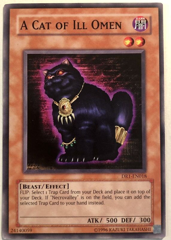 Carta YUGIOH-A Cat of Ill Omen-DR1-EN018-EN-LP-Common