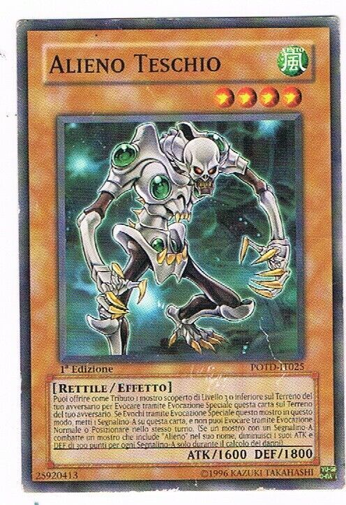 Carta YUGIOH-Alieno Teschio-POTD-IT025-ITA-LP-Common 1.Ed