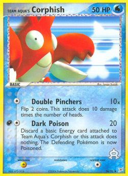 Carta pokemon Team Idro Corphish (D Pinchers)-EX Team Magma vs Team Idro-U - lingua EN-condizione EX