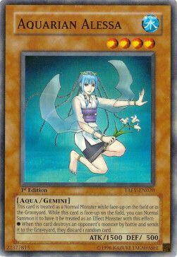 Carta YUGIOH-Alessa Acquatica-TAEV-IT020-ITA-Played-Super Rare 1.Ed