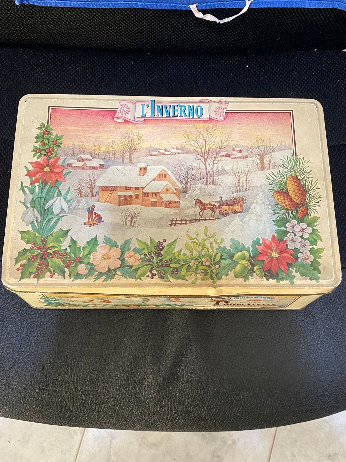 SCATOLA Latta MULINO BIANCO Barilla L'INVERNO - Pan di stelle - Vintage