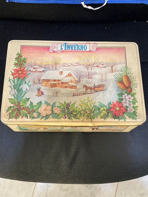 SCATOLA Latta MULINO BIANCO Barilla L'INVERNO - Pan di stelle - Vintage