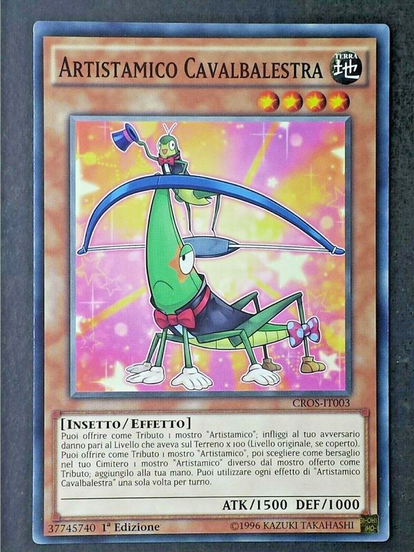 Carta YUGIOH-Artistamico Cavalbalestra-CROS-IT003-ITA-EX-Common 1.Ed