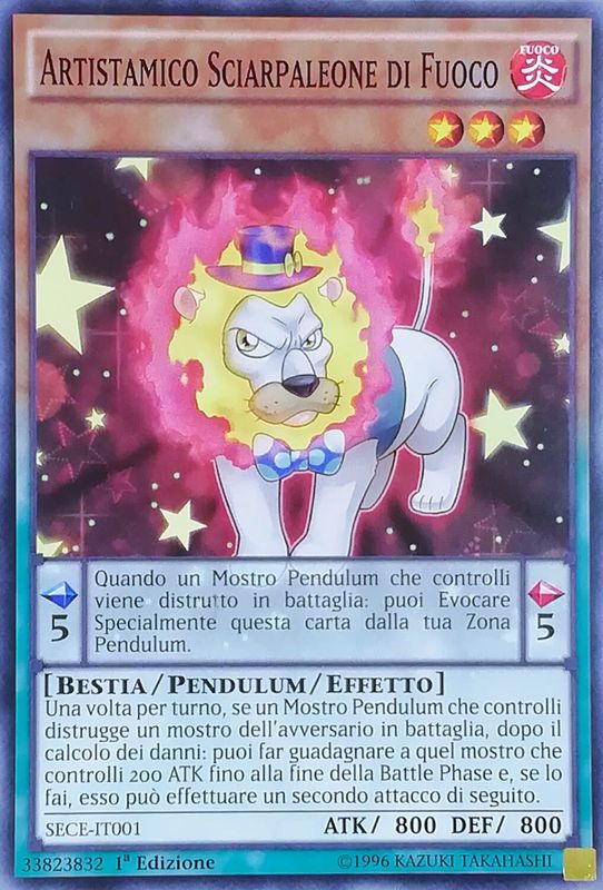 Carta YUGIOH-Artistamico Sciarpaleone di Fuoco-SECE-IT001-ITA-EX-Common