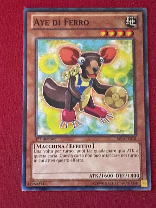 Carta YUGIOH-Aye di Ferro (V.2 - Starfoil Rare)-SP14-IT016-ITA-NM-Rare 1.Ed