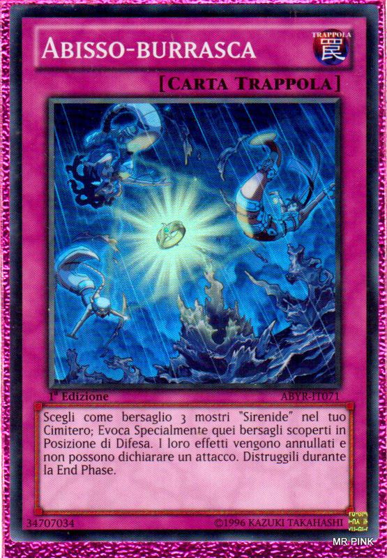 Carta YUGIOH-Abisso-burrasca-ABYR-IT071-ITA-NM-Super Rare 1.Ed