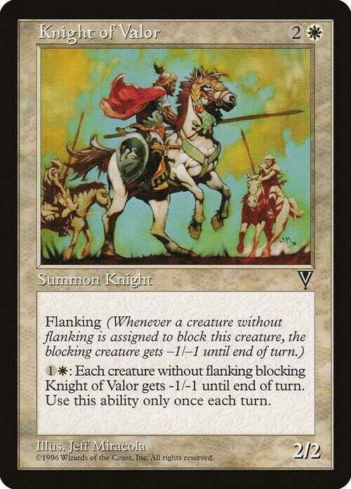 Carta MTG-Cavaliere Valoroso-Visioni-ITA-Poor-Common