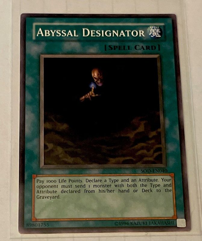 Carta YUGIOH-Abyssal Designator-SOD-EN040-EN-LP-Common