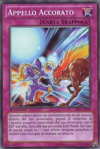 Carta YUGIOH-Appello Accorato (V.2 - Starfoil Rare)-SP13-IT036-ITA-LP-Rare 1.Ed