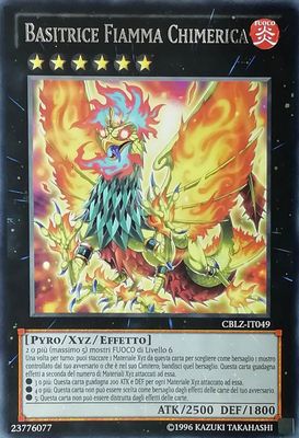 Carta YUGIOH-Basitrice Fiamma Chimerica-CBLZ-IT049-ITA-EX-Rare 1.Ed