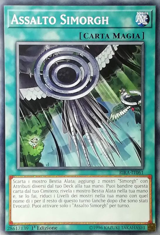 Carta YUGIOH-Assalto Simorgh-RIRA-IT061-ITA-NM-Common 1.Ed