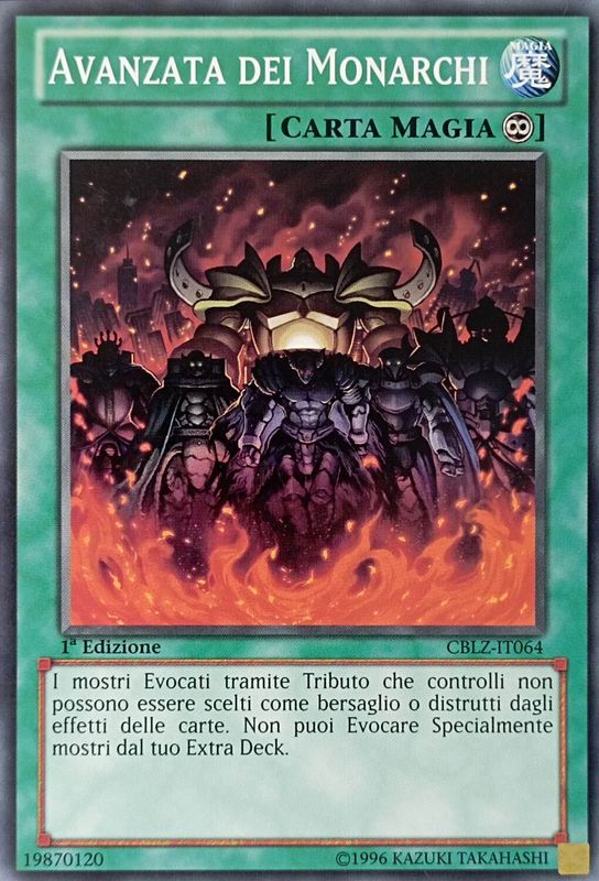 Carta YUGIOH-Avanzata dei Monarchi-CBLZ-IT064-ITA-Good-Common