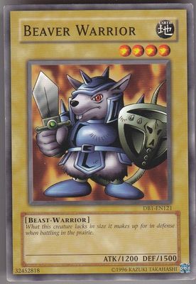 Carta YUGIOH-Beaver Warrior-DB1-EN121-EN-LP-Common