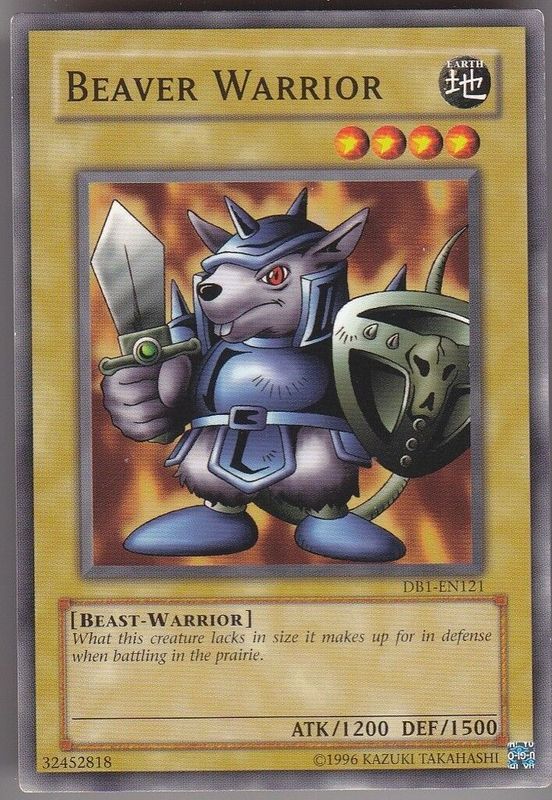 Carta YUGIOH-Beaver Warrior-DB1-EN121-EN-LP-Common