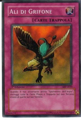 Carta YUGIOH-Ali di Grifone-MIP-I050-ITA-EX-Super Rare 1.Ed