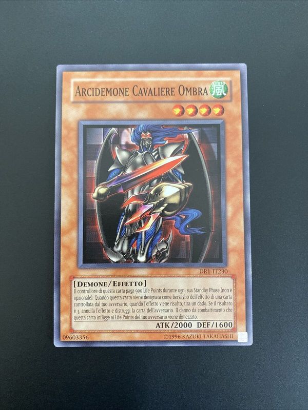 Carta YUGIOH-Arcidemone Cavaliere Ombra-DR1-IT230-ITA-LP-Common