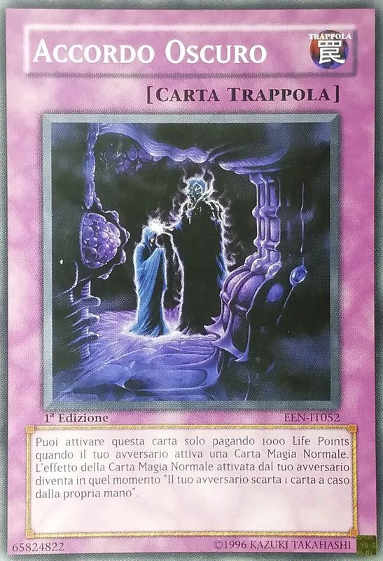 Carta YUGIOH-Accordo Oscuro-EEN-ITA-Good-Common 1.Ed