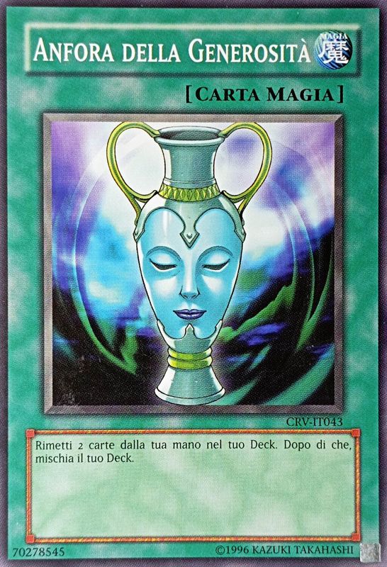 Carta YUGIOH-Anfora della Generosità-CRV-IT043-ITA-Good-Common