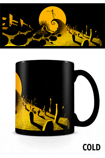 Nightmare before Christmas Heat Change Mug Graveyard Scene