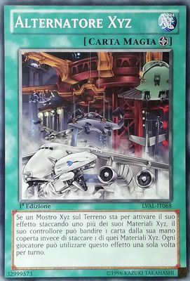 Carta YUGIOH-Alternatore Xyz-LVAL-IT068-ITA-EX-Common 1.Ed