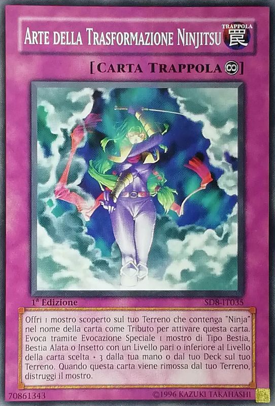 Carta YUGIOH-Arte della Trasformazione Ninjitsu-SD8-ITA-LP-Common 1.Ed