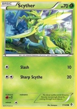Carta pokemon Scyther (BCR 7)-Confini Varcati-C - lingua ITA-condizione EX Carta pokemon Scyther (BCR 7)-Confini Varcati-C - lingua ITA-condizione EX