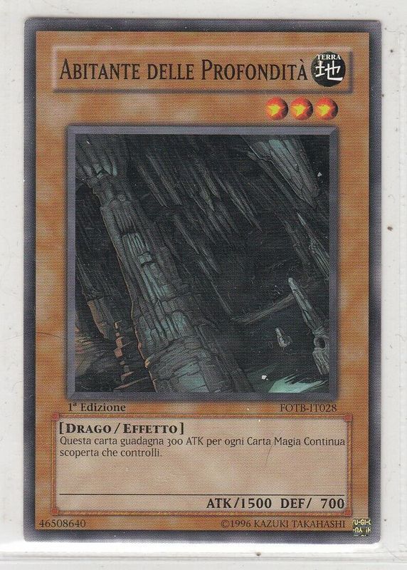 Carta YUGIOH-Abitante delle Profondità-FOTB-IT028-ITA-Good-Common 1.Ed