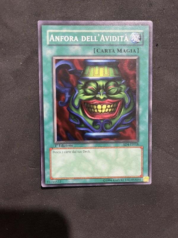 Carta YUGIOH-Anfora dell'Avidità-SD4-IT018-ITA-Poor-Common 1.Ed