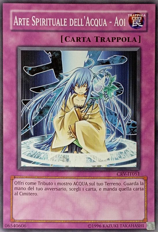 Carta YUGIOH-Arte Spirituale dell'Acqua - Aoi-CRV-ITA-Poor-Common