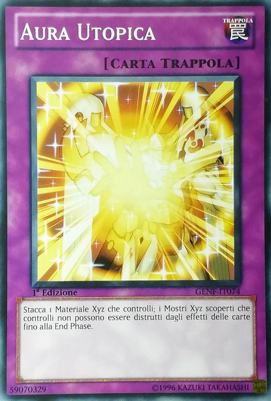 Carta YUGIOH-Aura Utopica-GENF-ITA-EX-Common 1.Ed