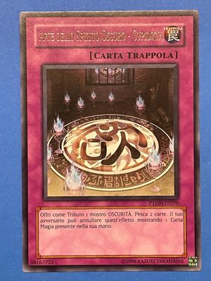 Carta YUGIOH-Arte dello Spirito Oscuro - Cupidigia-PTDN-IT070-ITA-EX-Rare 1.Ed
