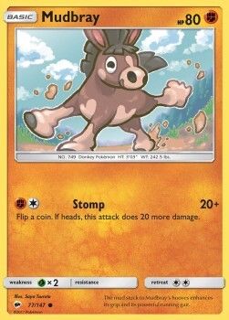 Carta pokemon Mudbray (BUS 77)-Ombre Infuocate-C - lingua ITA-condizione NM
