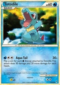 Carta pokemon Totodile (CL 74)-Richiamo delle Leggende-C - lingua ITA-condizione EX Carta pokemon Totodile (CL 74)-Richiamo delle Leggende-C - lingua ITA-condizione EX