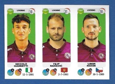 Calciatori 2018-19 - Sticker no. 655 a-b-c Giannetti-Raicevic-Kozak Calciatori 2018-19 - Sticker no. 655 a-b-c Giannetti-Raicevic-Kozak