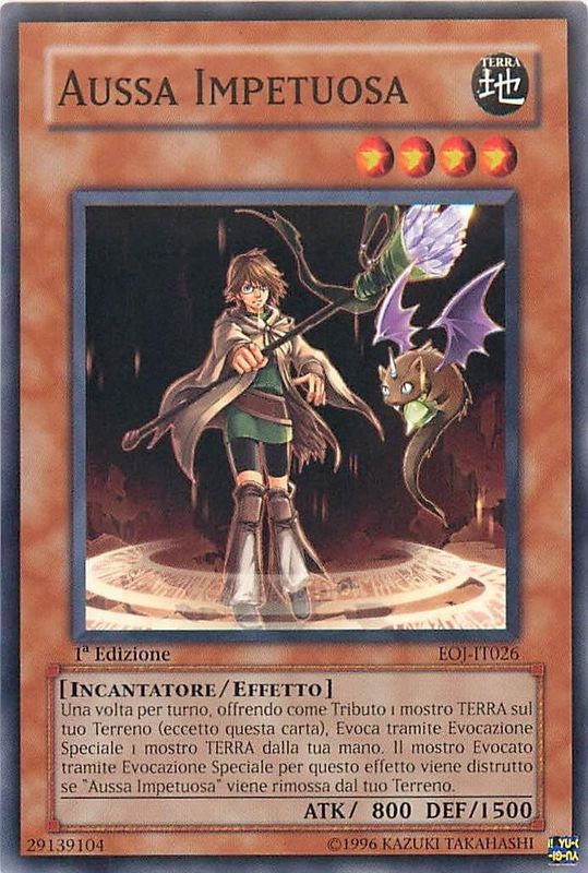 Carta YUGIOH-Avalanching Aussa-EOJ-EN026-EN-EX-Common 1.Ed