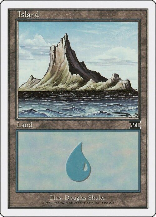 Carta MTG-Isola (V.1)-Sesta Edizione-N.335-ITA-EX-