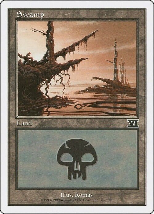 Carta MTG-Palude (V.4)-Sesta Edizione-N.342-ITA-Good-