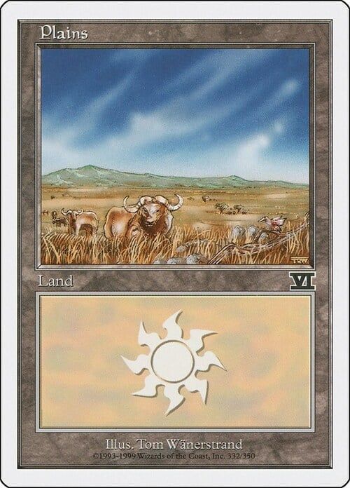 Carta MTG-Pianura (V.2)-Sesta Edizione-N.332-ITA-EX-