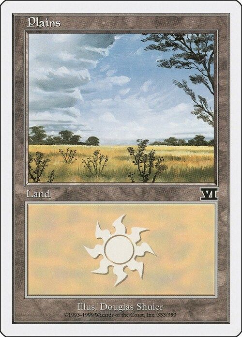 Carta MTG-Pianura (V.3)-Sesta Edizione-N.333-ITA-Good-
