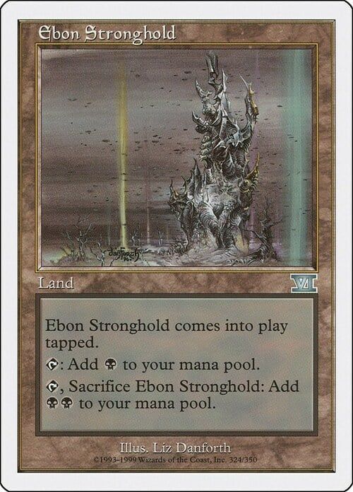 Carta MTG-Roccaforte d'Ebano-Sesta Edizione-N.324-ITA-EX-