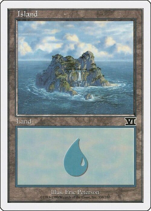 Carta MTG-Isola (V.4)-Sesta Edizione-N.338-ITA-Played-
