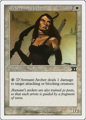 Carta MTG-Arciere di D'Avenant-Sesta Edizione-N.015-ITA-EX-