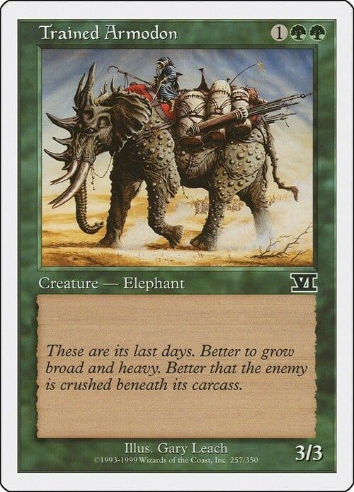 Carta MTG-Armodonte Addestrato-Sesta Edizione-N.257-ITA-EX-