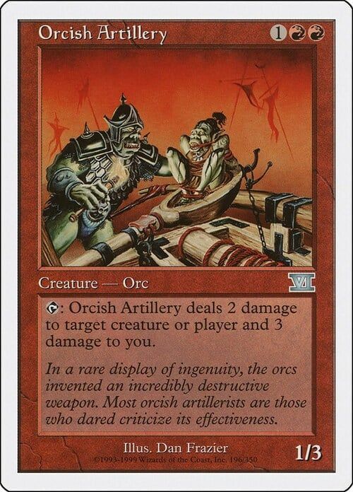 Carta MTG-Artiglieria Orchesca-Sesta Edizione-N.196-ITA-EX-