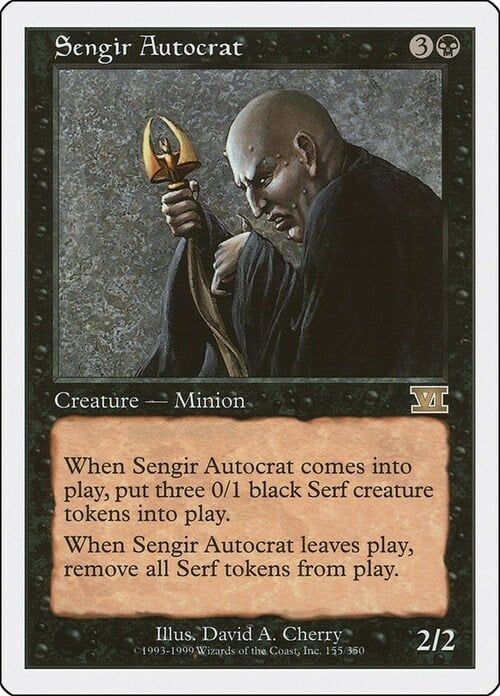 Carta MTG-Autocrate di Sengir-Sesta Edizione-N.155-CHINA-S-EX-