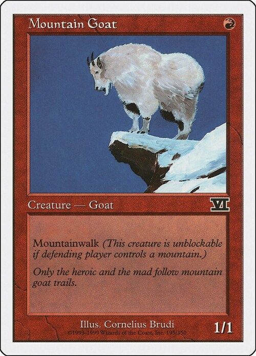 Carta MTG-Capra di Montagna-Sesta Edizione-N.195-ITA-EX-