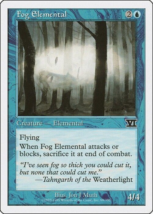 Carta MTG-Elementale della Nebbia-Sesta Edizione-N.069-ITA-EX-
