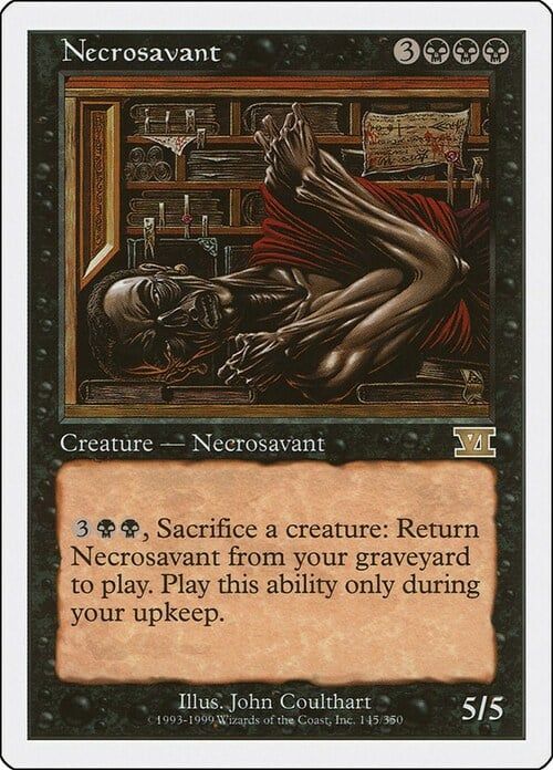 Carta MTG-Esperto di Necromanzia-Sesta Edizione-N.145-ITA-Good-